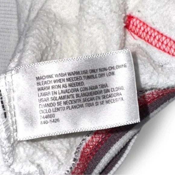Women’s Made for Life zip up hoodie size medium white/bright pink/striped - Picture 4 of 4